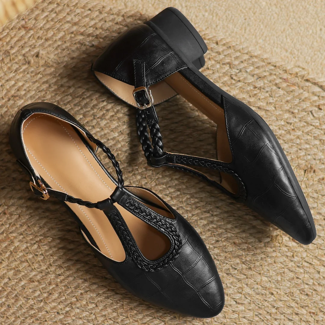 Zapatos Mary Jane de cuero