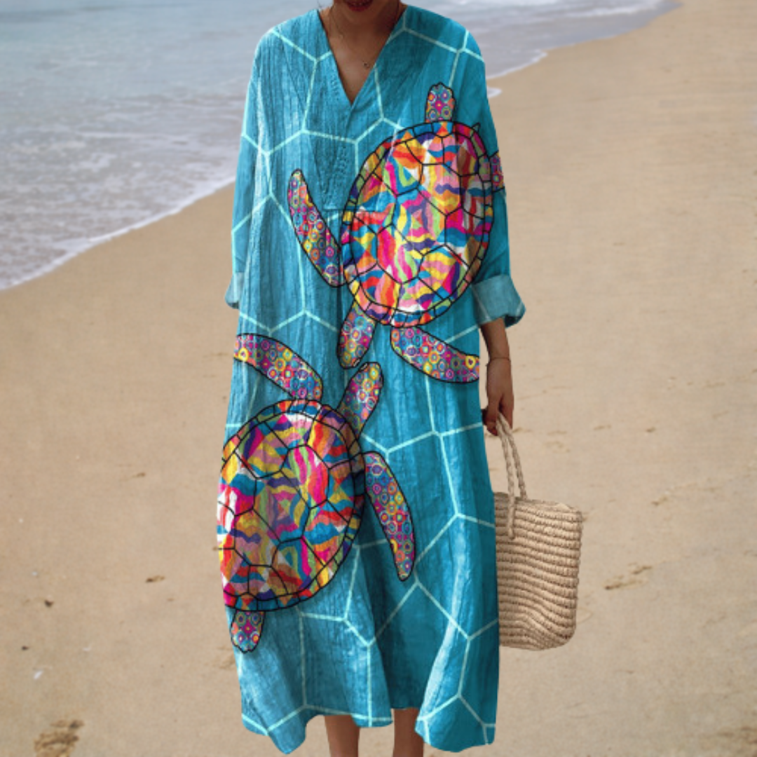 Vestido de verano estampado favorecedor