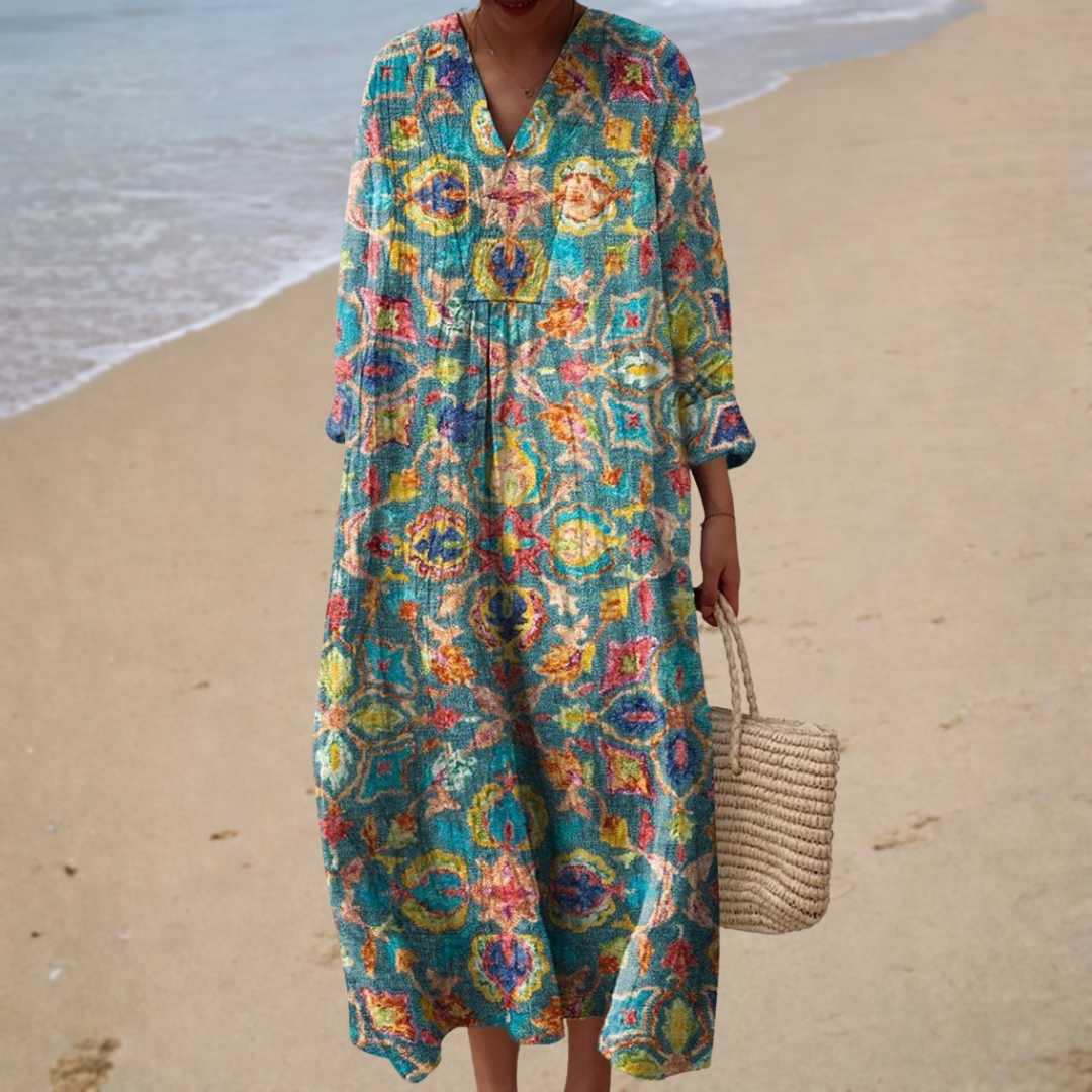 Vestido de verano estampado favorecedor