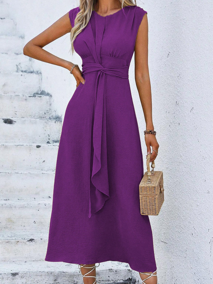 Eva - Vestido elegante sin mangas con cinturón ajustable