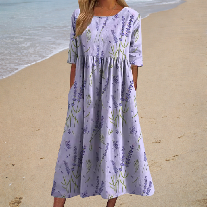 Vestido largo fluido, elegante y cómodo