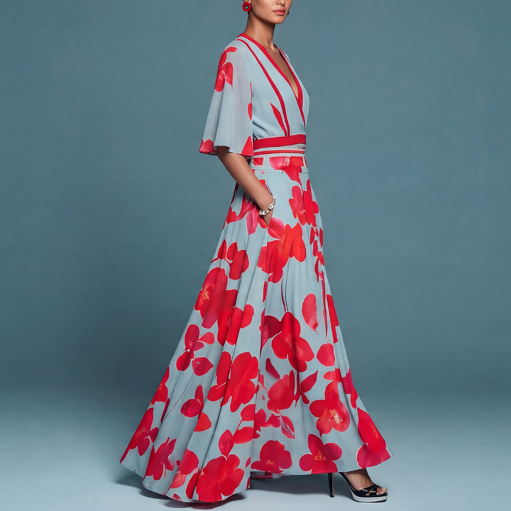 Daniela | Vestido maxi elegante con escote