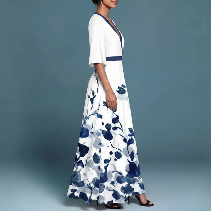 Daniela | Vestido maxi elegante con escote