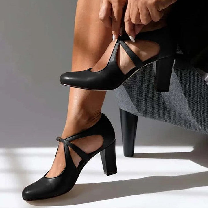 Camille™ | Tacones de cuero elegantes y cómodos
