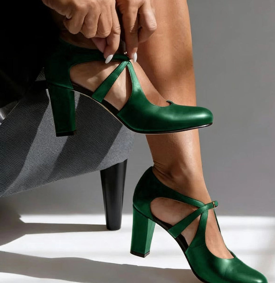 Camille™ | Tacones de cuero elegantes y cómodos