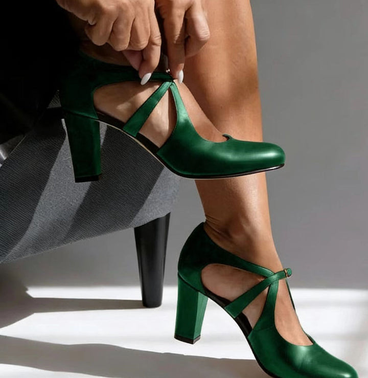 Camille™ | Tacones de cuero elegantes y cómodos