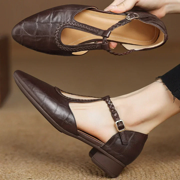 Zapatos Mary Jane de cuero