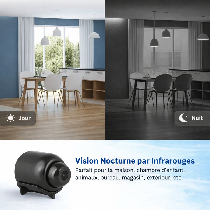 Mini caméra espion Full HD avec vision nocturne
