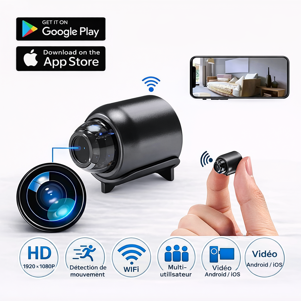 Mini caméra espion Full HD avec vision nocturne