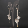 Pendientes vintage en forma de hoja de plata