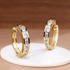 Aros dorados con cristales