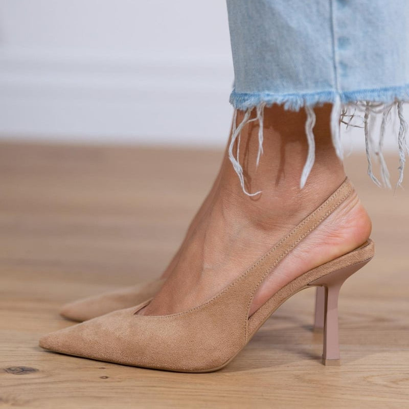 Marlena™ | Tacones Bajos Nude