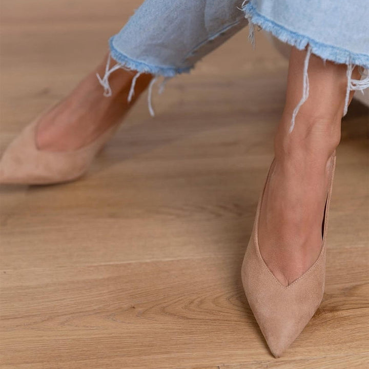 Marlena™ | Tacones Bajos Nude