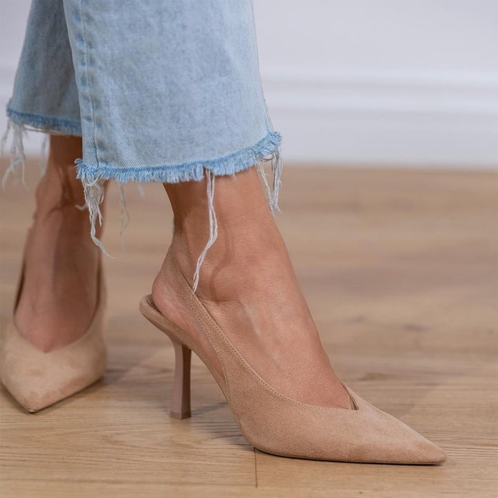 Marlena™ | Tacones Bajos Nude